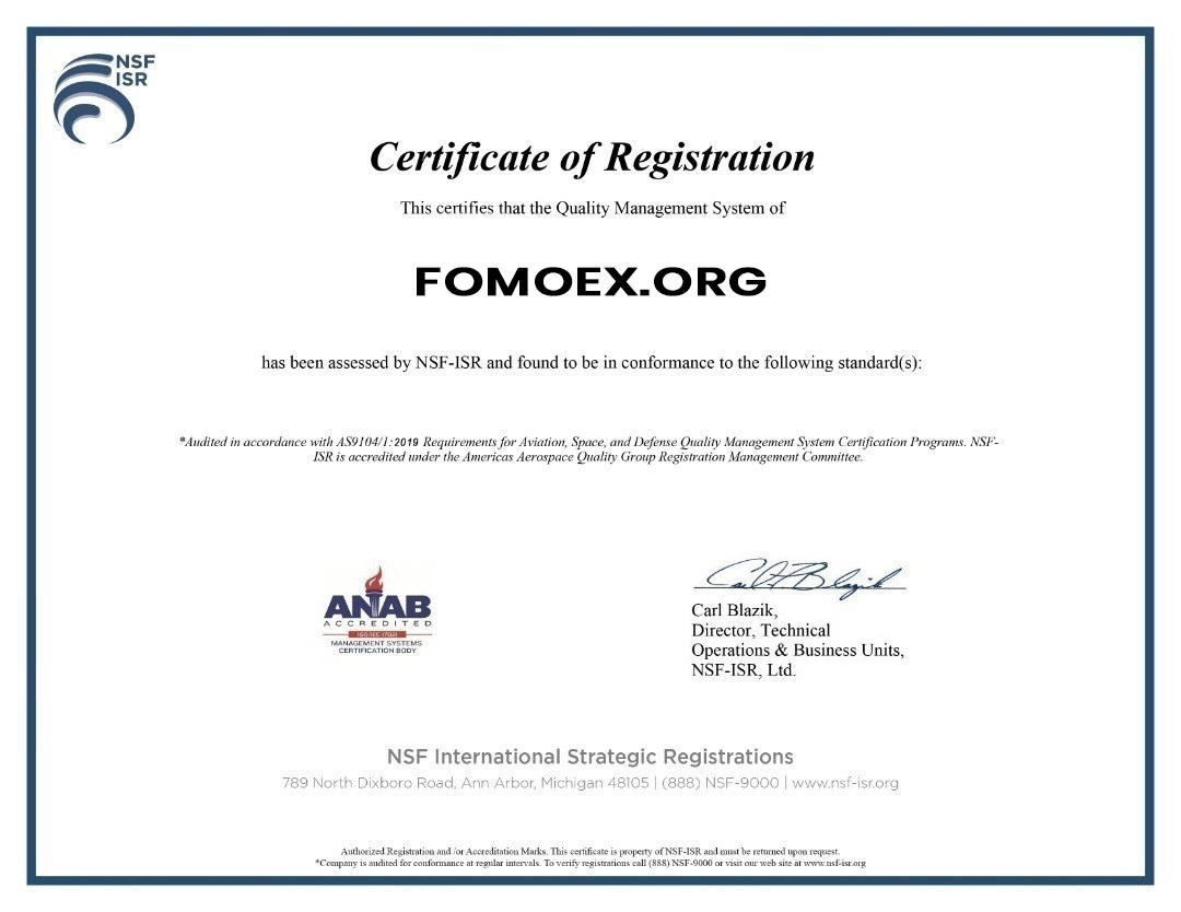 Certificate of Registeration
